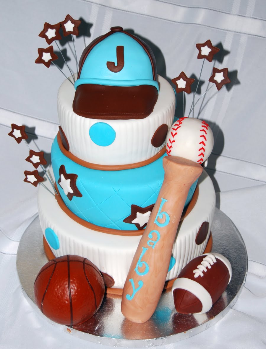 Sports Theme Baby Shower Cake