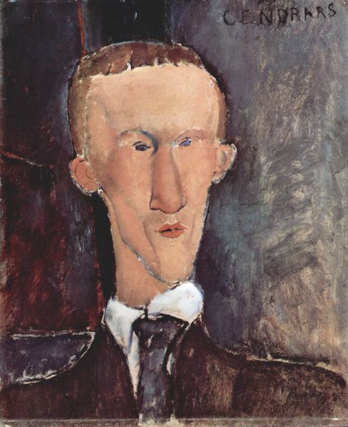 Retrato de Blaise Cendrars por Amedeo Modigliani 1917
