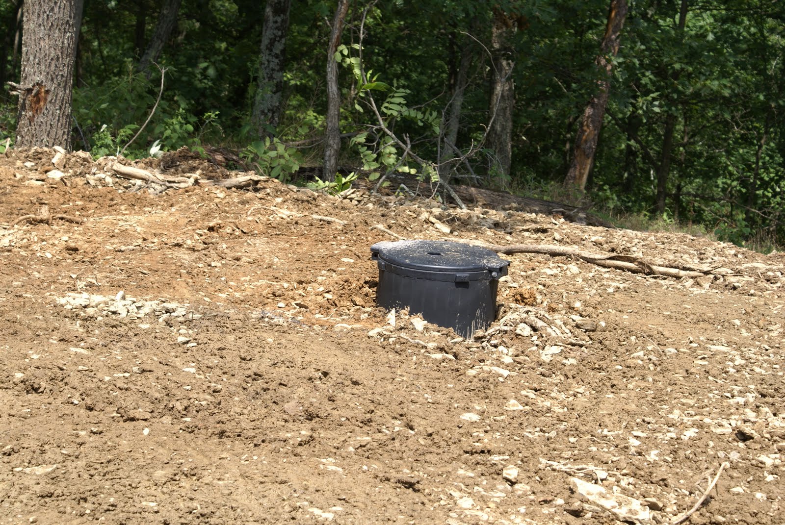 Hidden Bend Retreat, Romney West Virginia: Propane Tank Buried