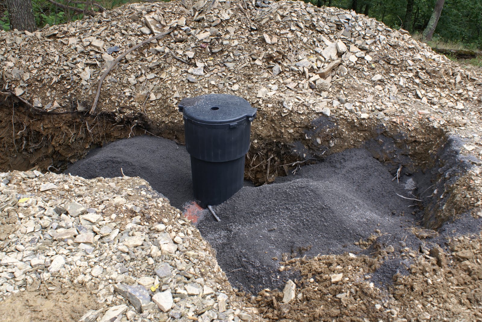 Hidden Bend Retreat, Romney West Virginia: Propane Tank Buried