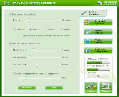 Magic memory optimizer