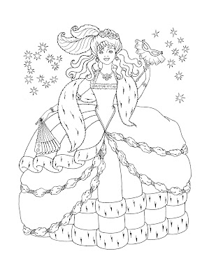 Princess Coloring Sheets on This Coloring Page Features A Princess  A Crown  A Castle And Even A