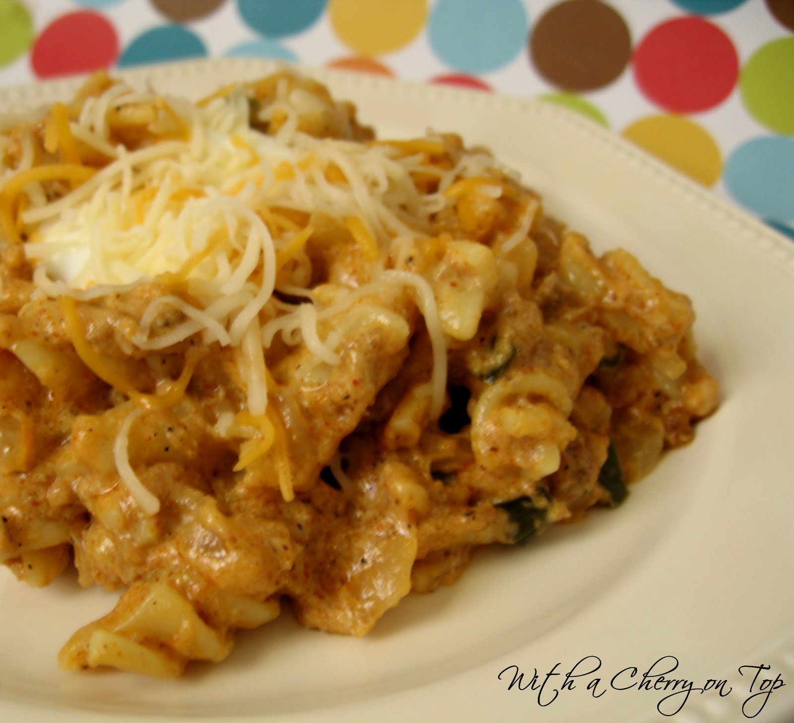 With a Cherry on Top Taco Mac 'n' Cheese