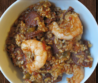 shrimp and sausage jambalaya, adapted from Mark Bittman's How to Cook Everything