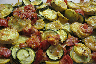 yellow squash, zucchini, and tomato gratin, adapted from Pinch My Salt