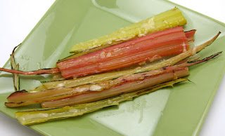roasted chard stalks with butter and parmesan, adapted from Jack Bishop's Vegetables Every Day