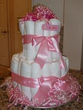 My Diaper Cake that Marlene made me I Loved it so much Its so Pretty!!!
