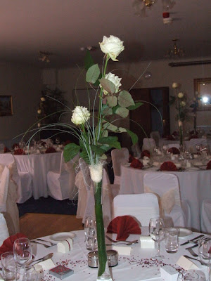 RJ's Florist: Red and Ivory Wedding Flowers