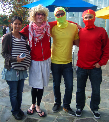 Chark as Juno, Wysz as Beah Burger (our co-worker), Adi and Matt Dougherty as yellow ninja, red ninja