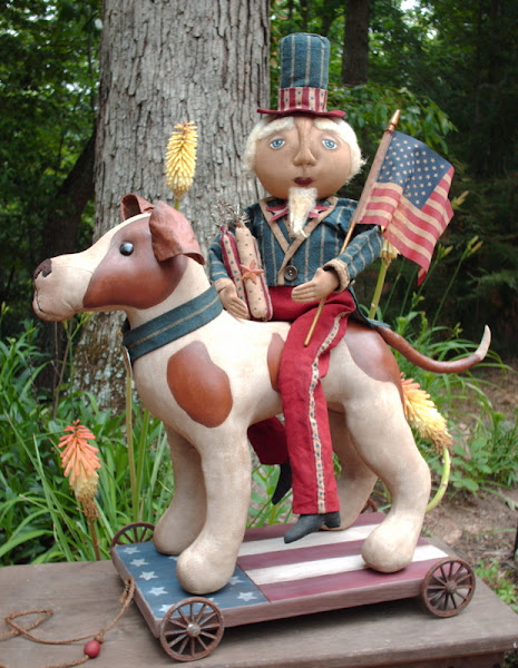 Uncle Sam & Rocket Dog Pull Toy