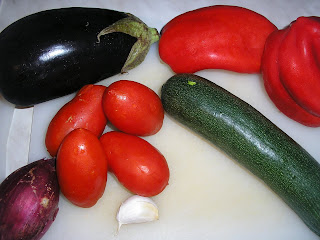 Verdure al forno( Legume la cuptor) e cous cous con verdure.