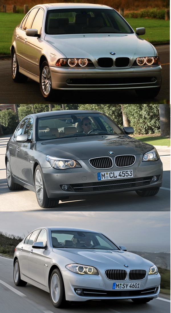 Three Generations Of Mercedes EClass, BMW 5Series, Audi