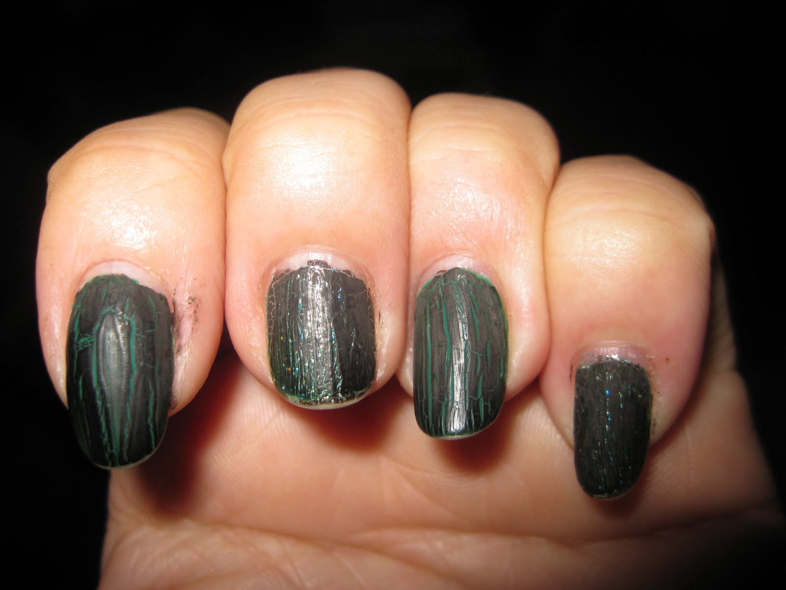 Polished Serenity NOTD Updated crackle nail polish