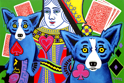Luck Be A Lady Blue Dog Poster By George Rodrigue 1999  