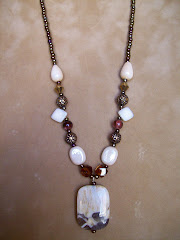 Brown and tan stone necklace