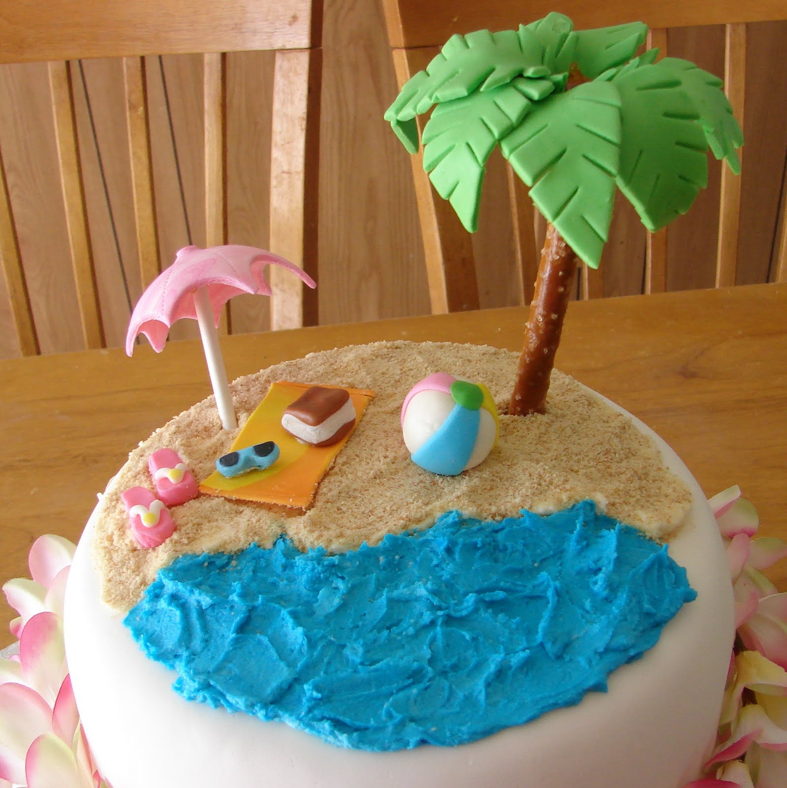 My Cake Hobby: Hawaiian Bridal Shower Cake