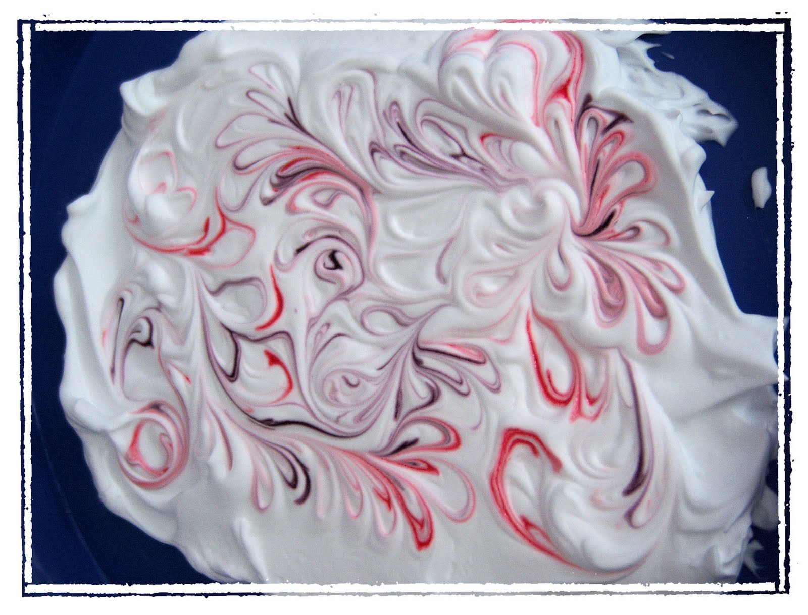 Crafts 4 Eternity Cafe Shaving foam marbling