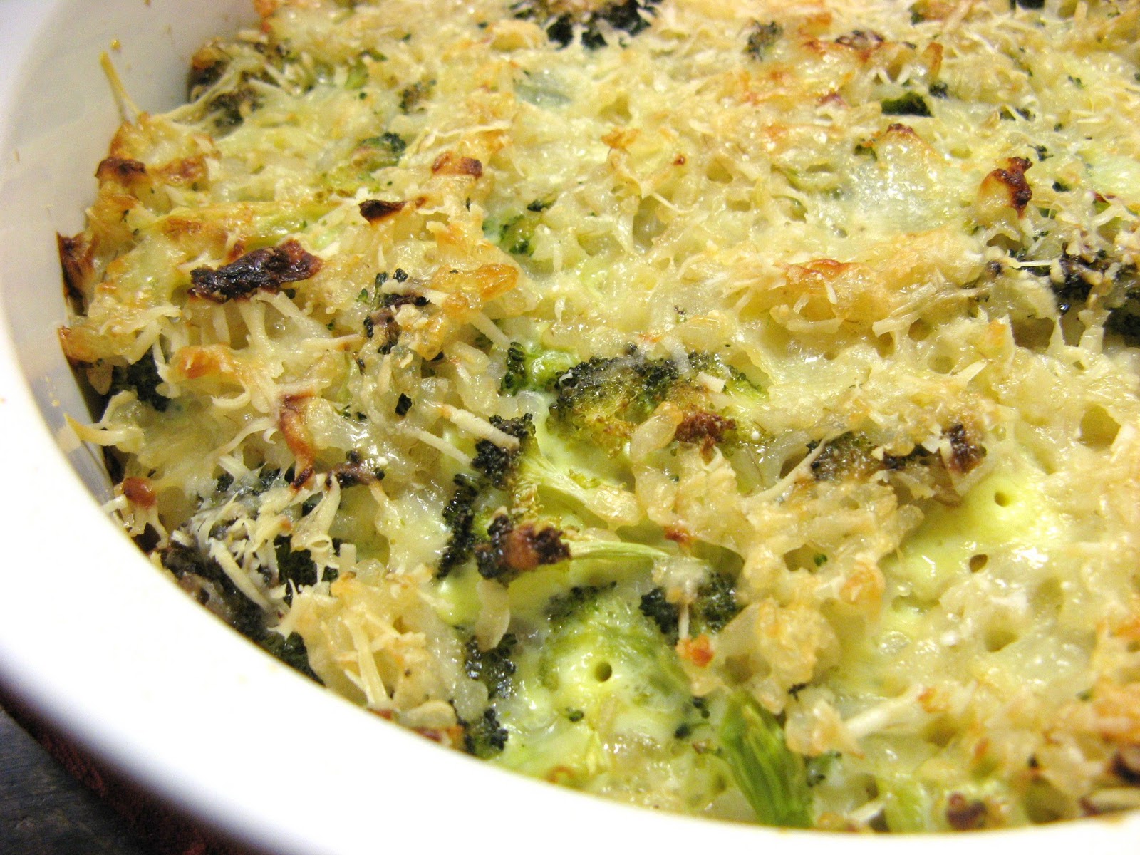 The WellFed Newlyweds Broccoli Rice Gratin