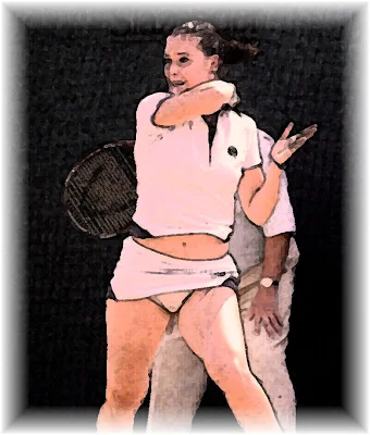 La tennista Flavia Pennetta in una elaborazione grafica di Leonardo Basile