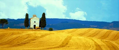 Una foto delle colline di Montepulciano