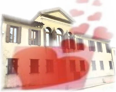 Villa Orsini ed il logo della mostra LOVE ART in una elaborazione di Leonardo Basile
