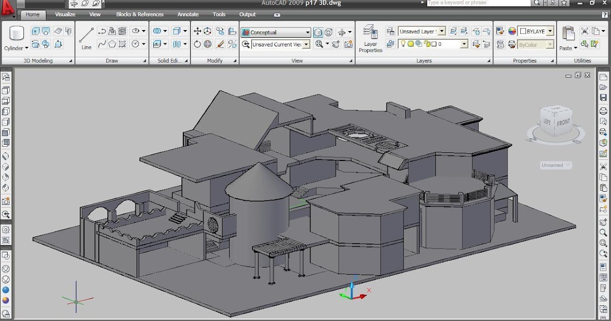Autocad 3D Home Model: Progressing 3D Sample By Order On 2D Plan