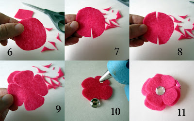 Pretty Lil' Posies: Felt Flower Clips Tutorial