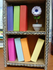 Mini Bookshelf with Flower Pot