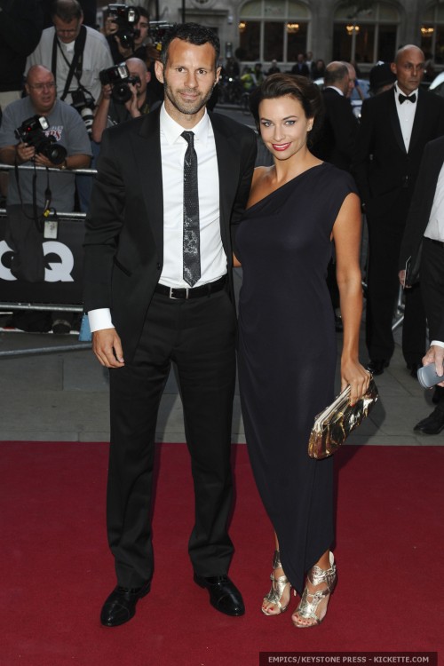 Ryan Giggs and Stacey Cooke photo at the GQ Man of the Year Award arrivals