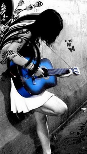 wallpaper music girl. wallpaper music guitar. Girl