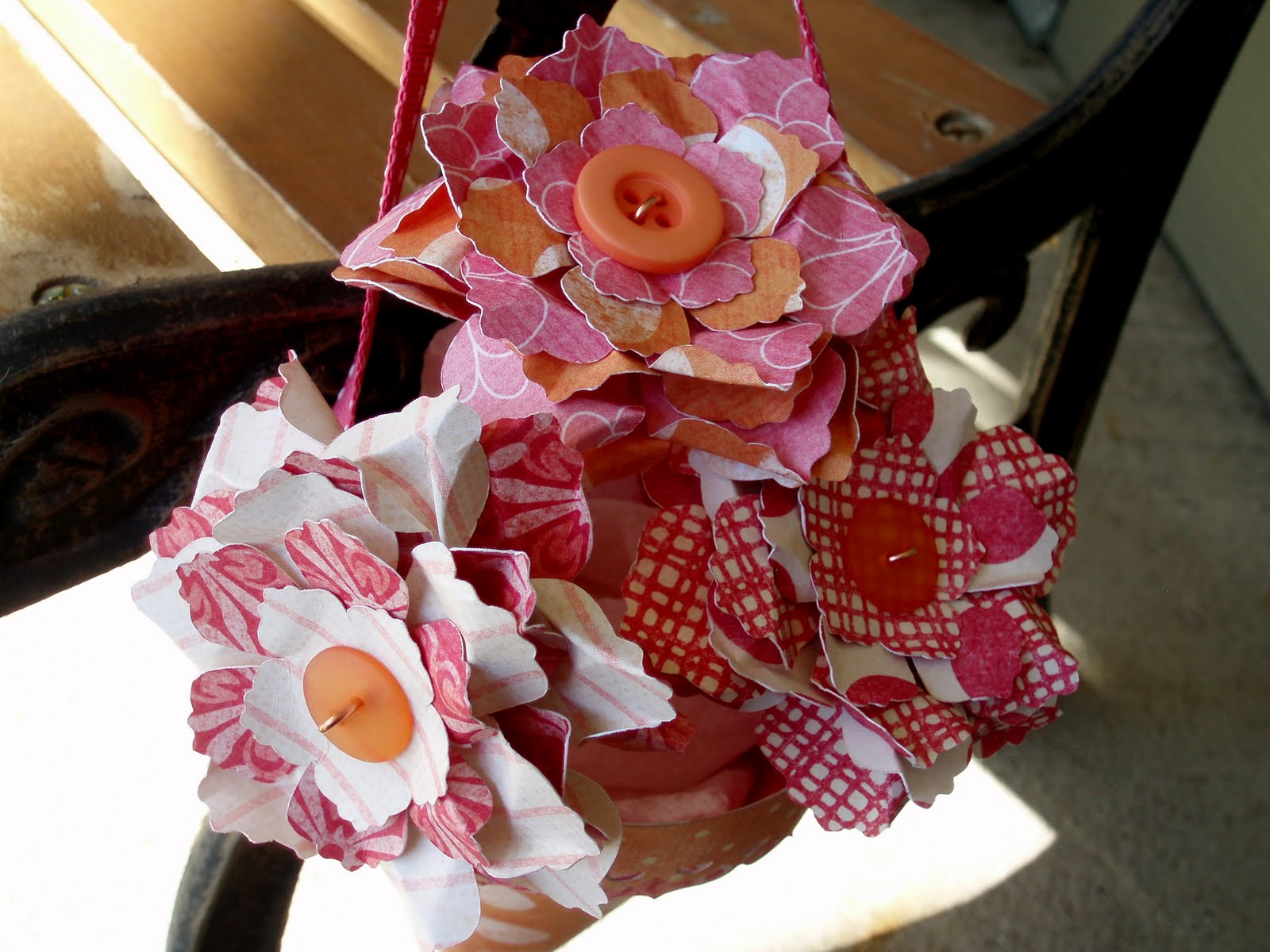 Taylor Stamped Pink and Orange Go Together