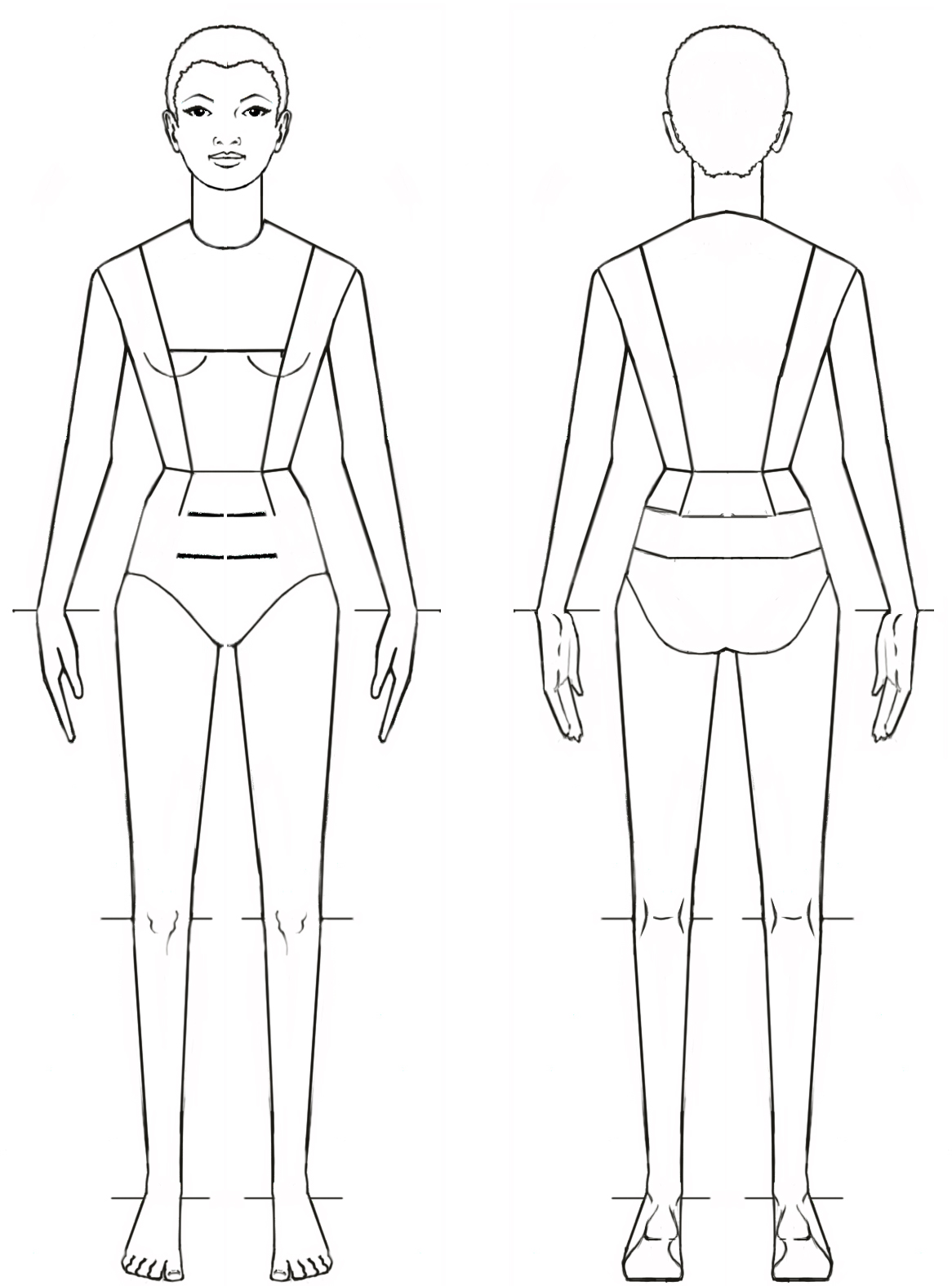 Fashion Mannequin Drawing Template