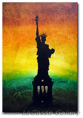 Lady Liberty - Abstract Painting