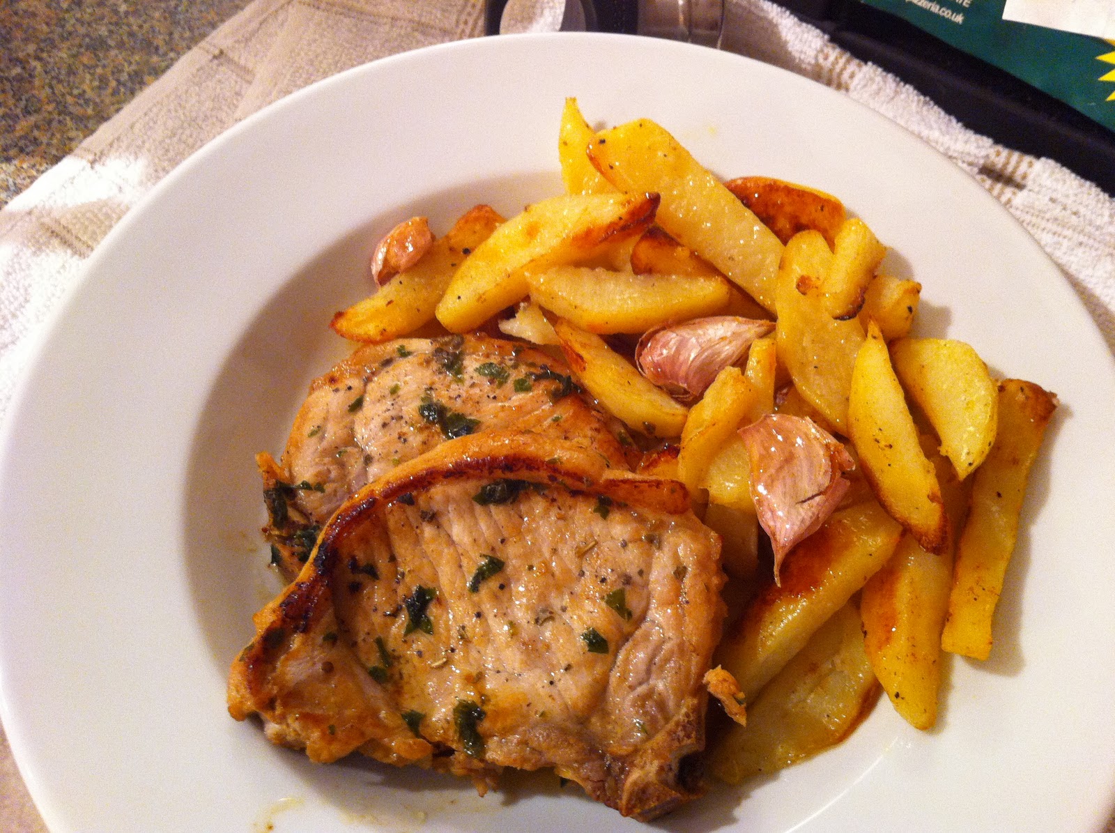 Esther Food Adventure Homemade Pork Chop with Mascarpone Peas