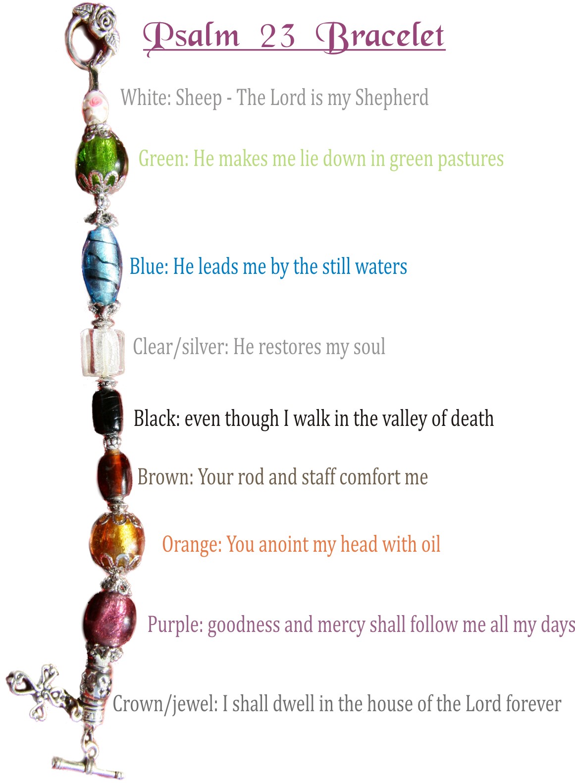 Apples Of Gold Proverbs 25 11 Psalm 23 Bracelet