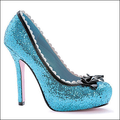 Leg Avenue Shoes : Sexy Sparkly Glitter Platform Heels