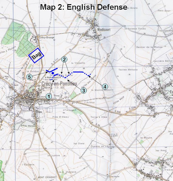 Map 2: English Defense at Crecy