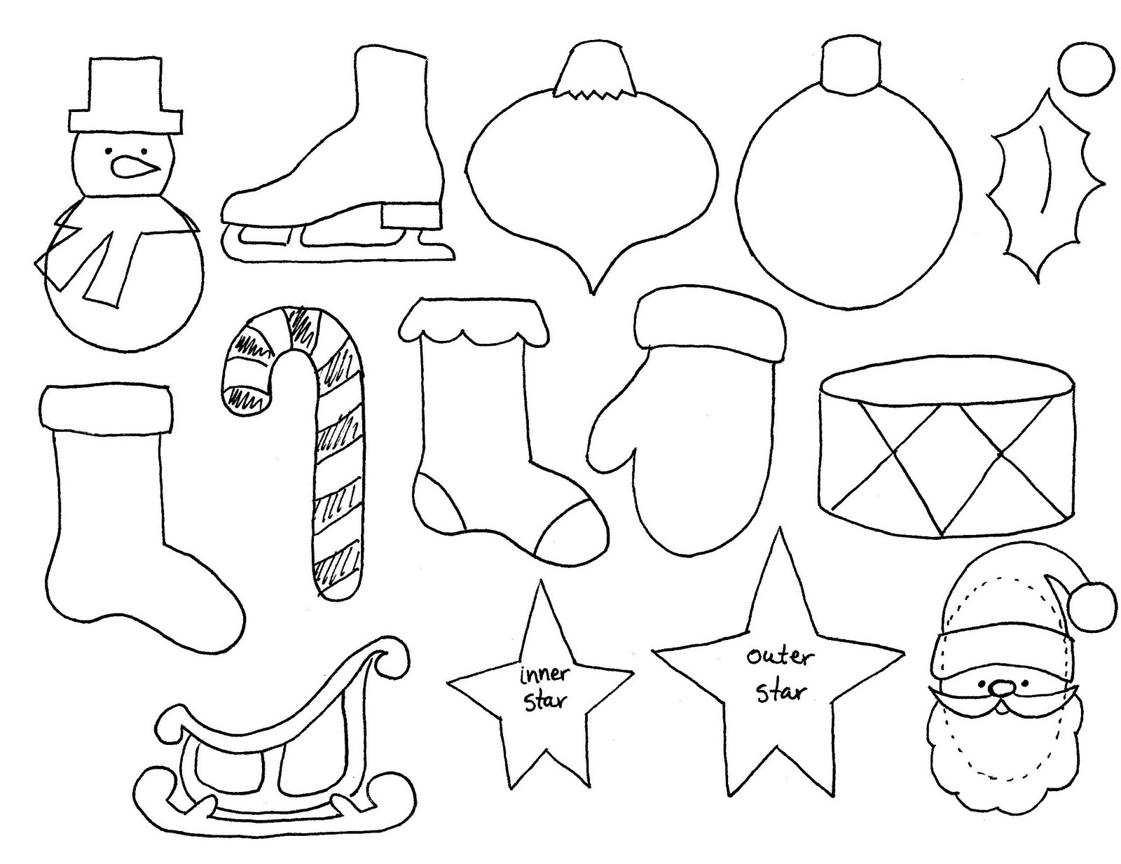 free printable christmas decorations templates