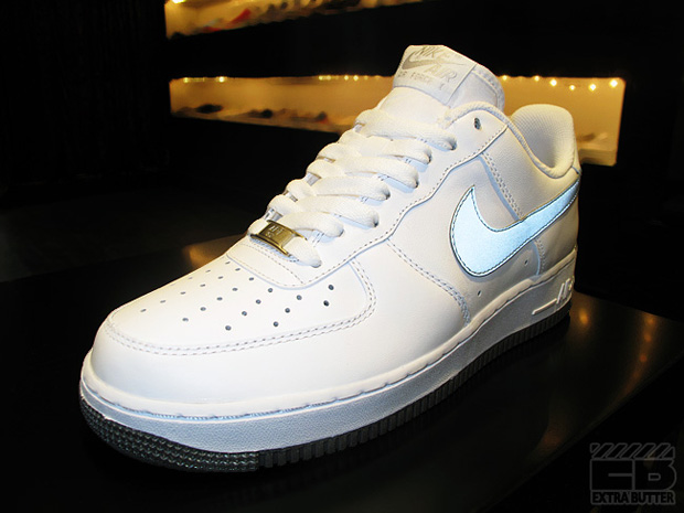 air force 1 white reflective silver