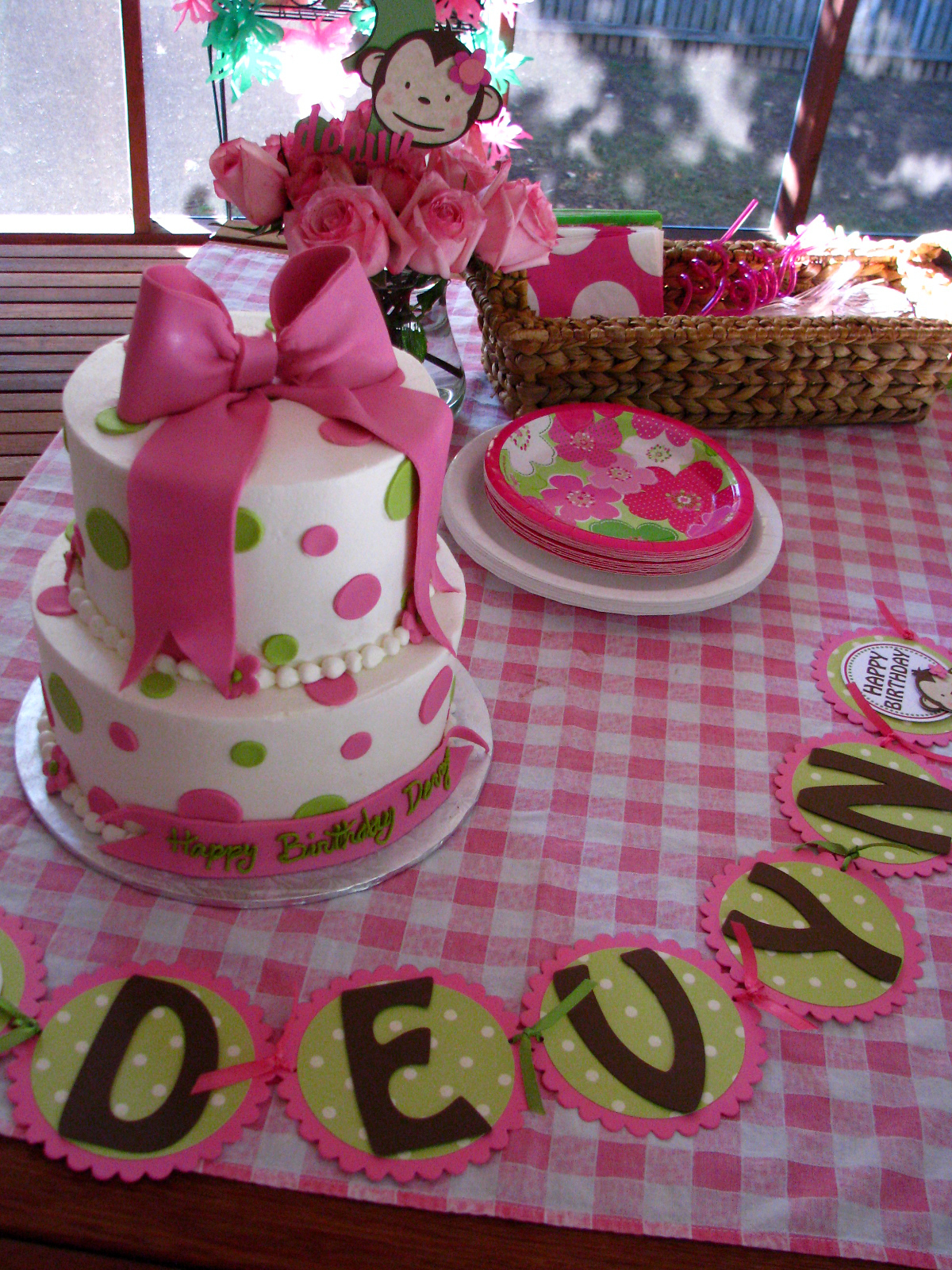 Kristen Klump Pare: Preppy Sweet Pink & Green Birthday