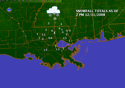 CapitalClimate: Gulf Coast Snow: Records Set in Texas, Louisiana