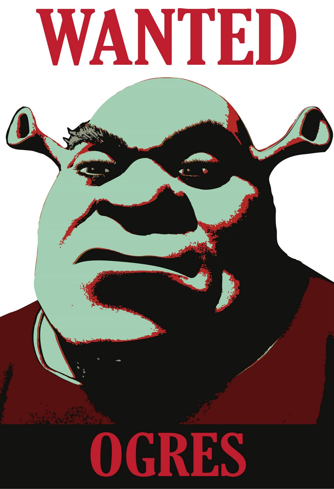 Shrek Wanted Ogre Poster