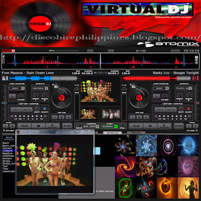 Virtual DJ computer mp3 dj software to live dj with a laptop hooked up to your mixer and amp box