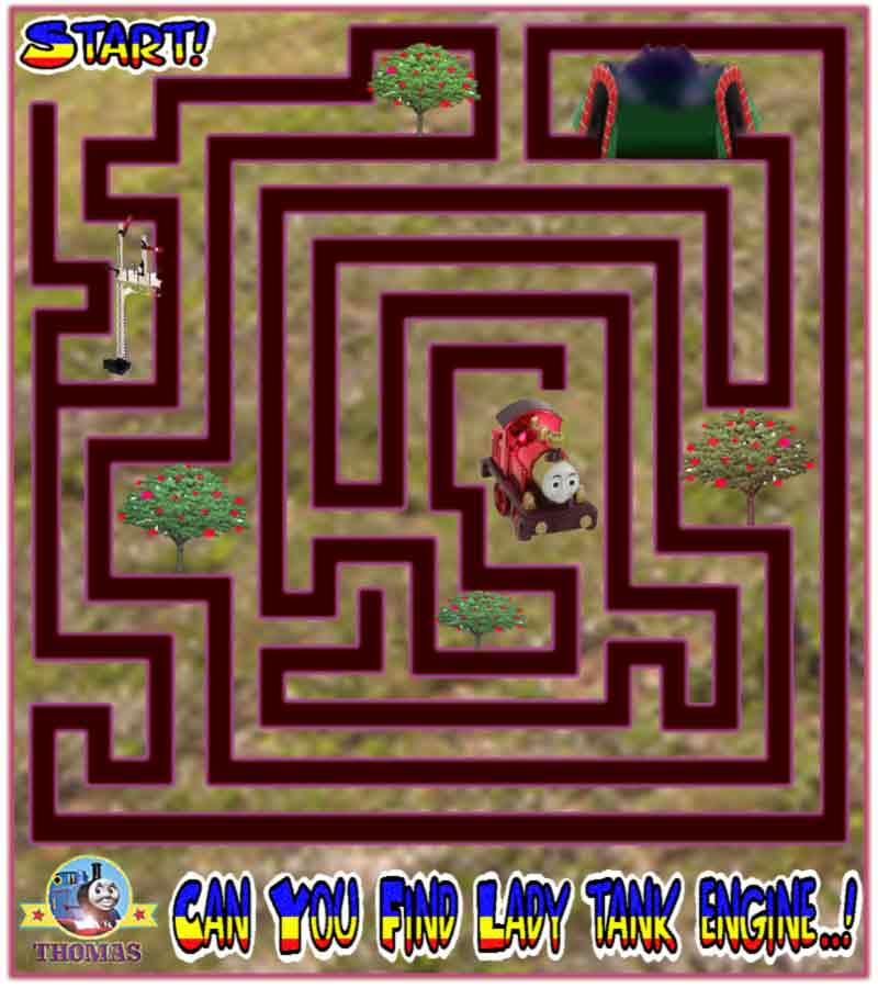 Thomas the tank engine games free online maze puzzle for children