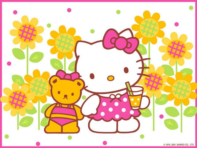 Papel de parede Hello Kitty