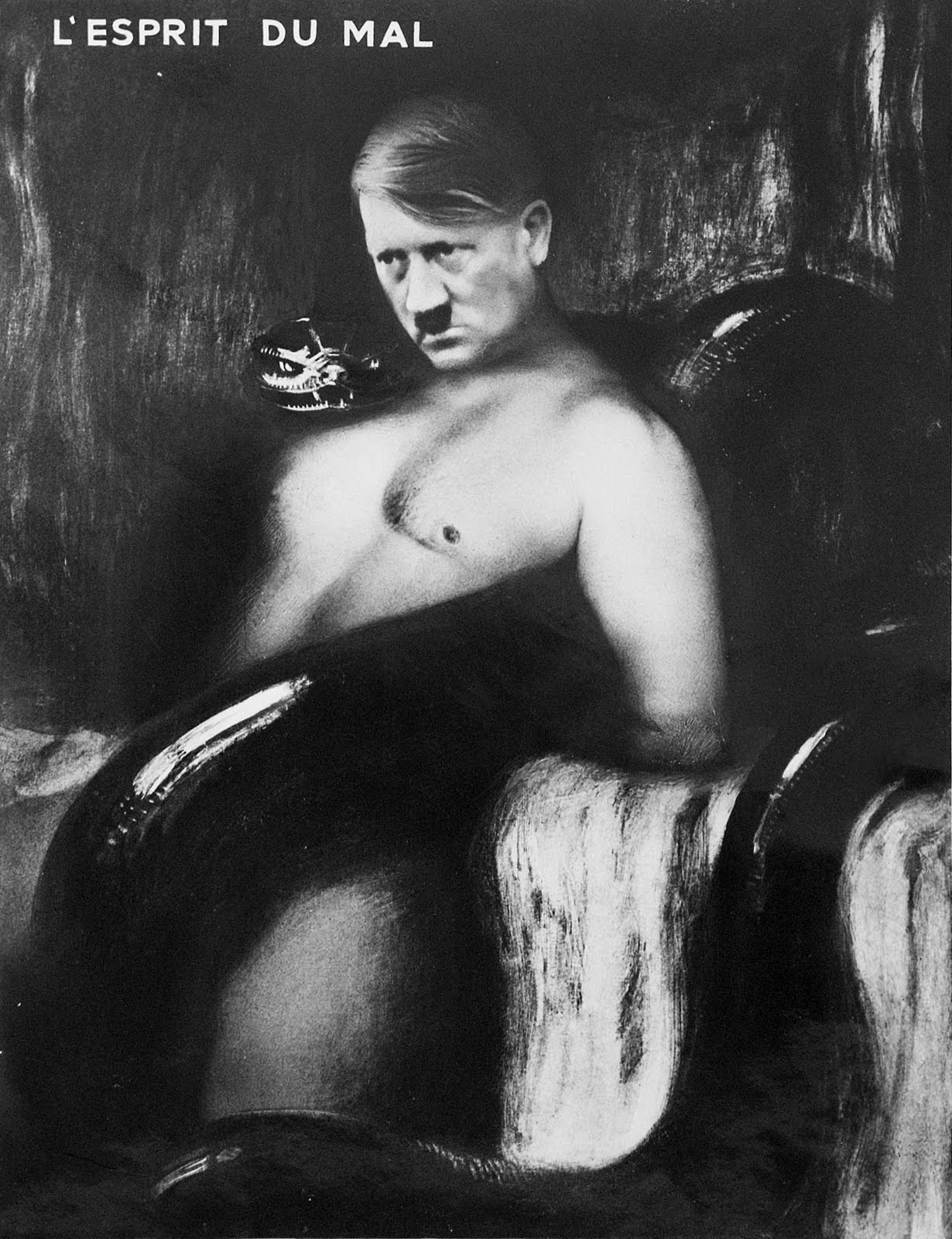 Photomontage Adolf Hitler sebagai "The Spirit of Evil" di Paris t...
