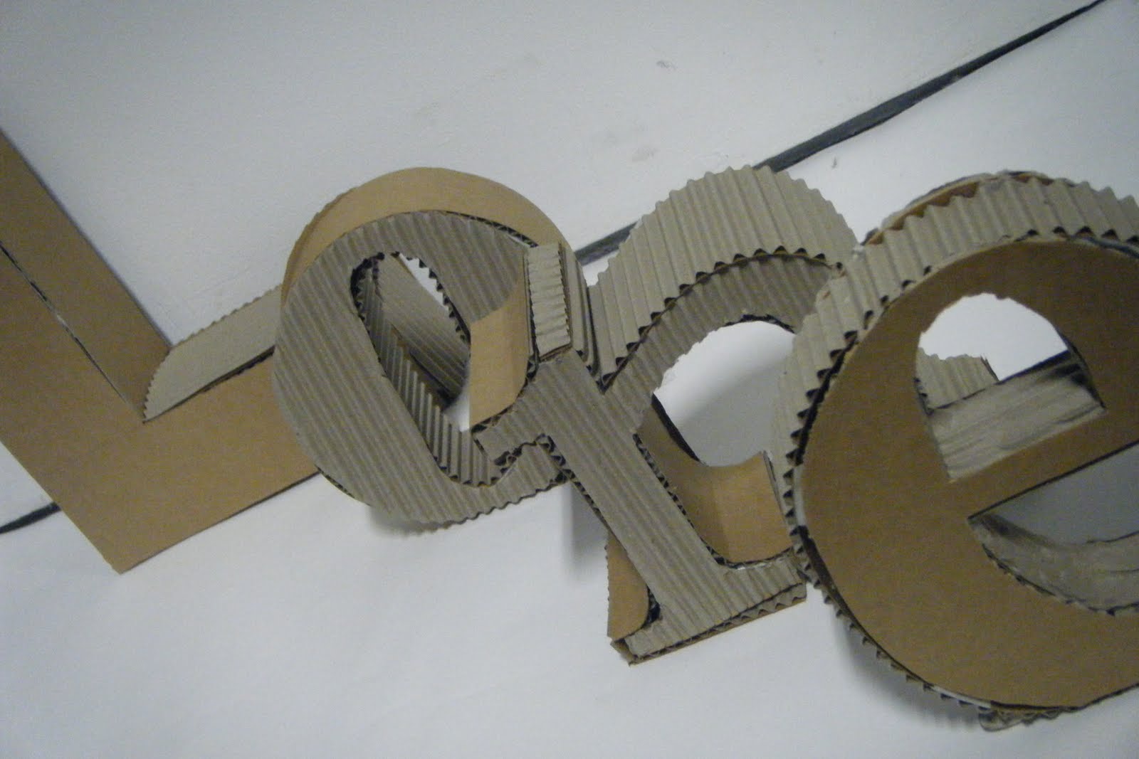 Cardboard Letter Sculptures