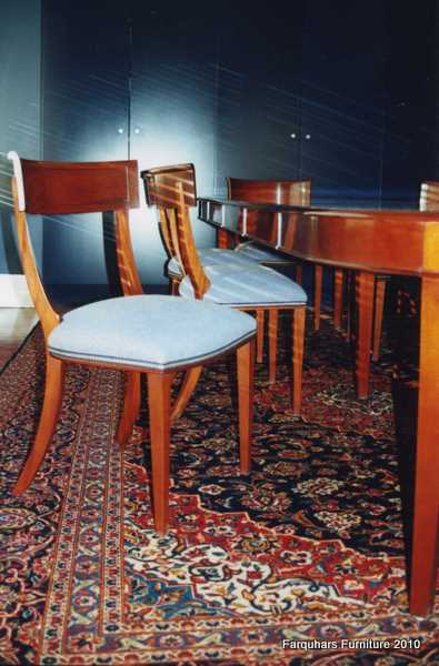 Mahogany Dining Set, Round 53&apos;&apos; O
val 78&apos;&apos; Dining Table, 6 Chairs