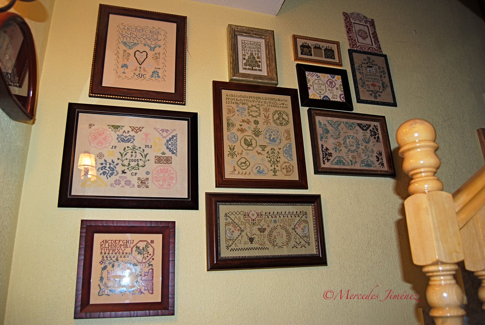 Las labores de Mercedes Quaker 1809 enmarcado y pared de quakers