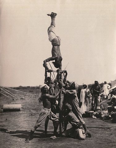 Indian Villagers Performing Team Feat